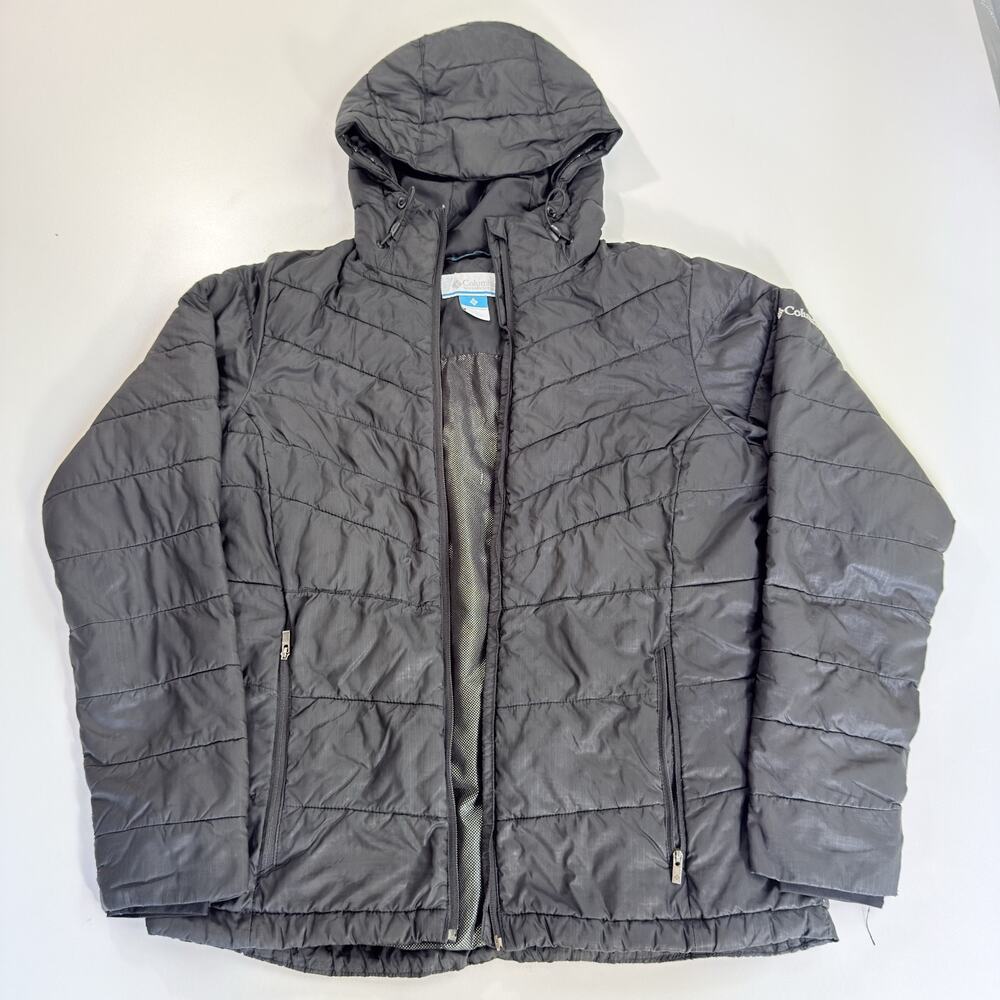 Columbia Black Quilted Hooded Puffer Jacket